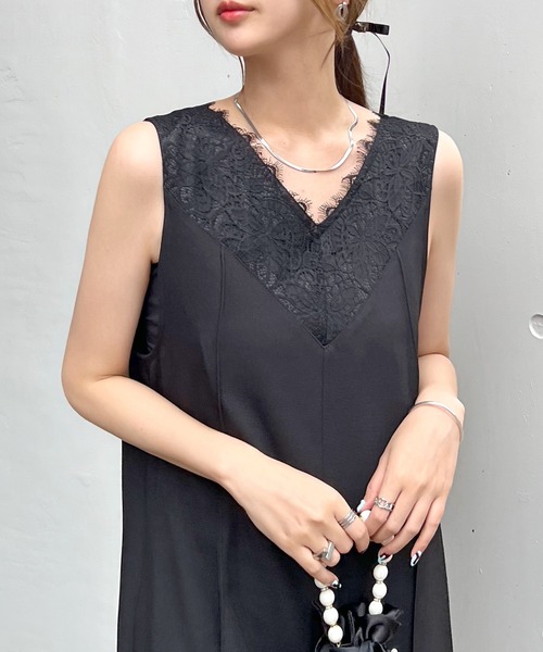 Futier land（フューティアランド）の「【オケージョン対応】レースドッキングオールインワン（つなぎ/オールインワン・レディース・ベージュ/ブラック/グレー・MEDIUM/LARGE）」の16枚目の写真