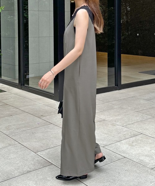 Futier land（フューティアランド）の「【オケージョン対応】レースドッキングオールインワン（つなぎ/オールインワン・レディース・ベージュ/ブラック/グレー・MEDIUM/LARGE）」の19枚目の写真