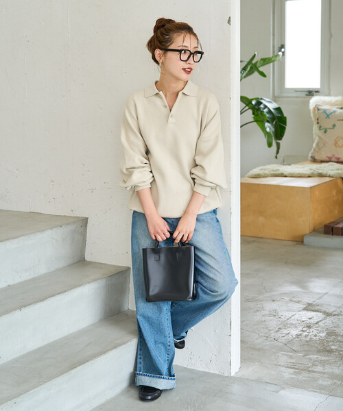 限定展開 ポロ ニット プルオーバー（ニット/セーター