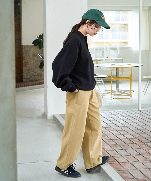 FREAK'S STORE（フリークスストア）の「限定展開　ポロ ニット プルオーバー（ニット/セーター・レディース・ネイビー/イエロー/グリーン/レッド/ダークブラウン/ライトグレー/ブラック/ナチュラル・ﾌﾘ-）」の17枚目の写真