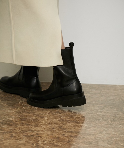 ADAM ET ROPE'(アダムエロペ)の「トラックソールストレッチブーツ(ブーツ・レディース・ブラック/ダークブラウン・38/39/36/37)」の7枚目の写真