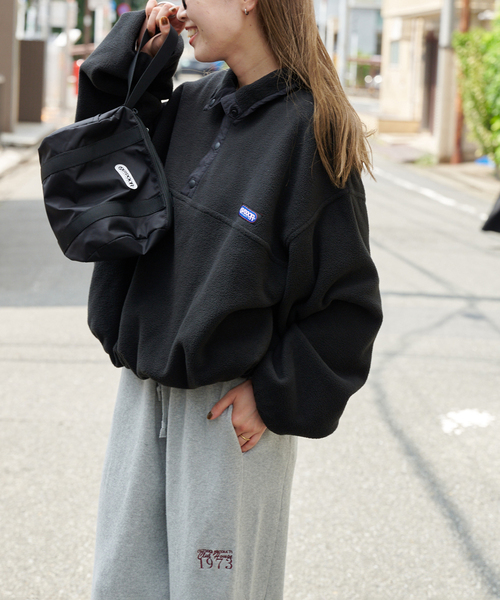 OUTDOOR PRODUCTS(アウトドアプロダクツ)の「フリーススナップブルゾン ユニセックス着用可(その他アウター・レディース・ブラック/ネイビー/ブラウン/グリーン/グリーン系その他・40/38)」の9枚目の写真