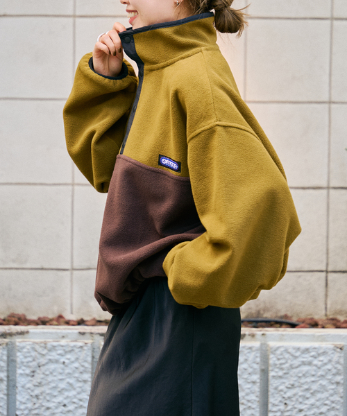 OUTDOOR PRODUCTS(アウトドアプロダクツ)の「フリーススナップブルゾン ユニセックス着用可(その他アウター・レディース・ブラック/ネイビー/ブラウン/グリーン/グリーン系その他・40/38)」の15枚目の写真