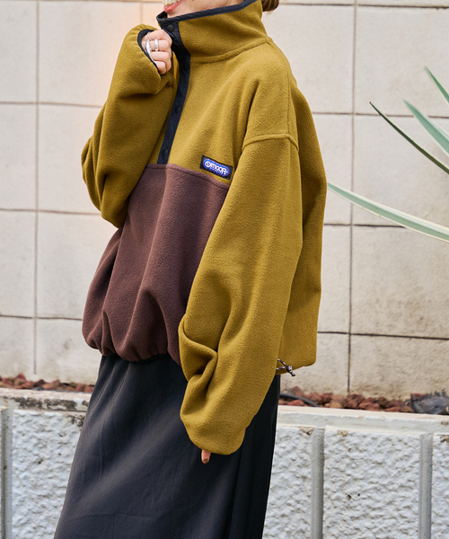 OUTDOOR PRODUCTS(アウトドアプロダクツ)の「フリーススナップブルゾン ユニセックス着用可(その他アウター・レディース・ブラック/ネイビー/ブラウン/グリーン/グリーン系その他・40/38)」の18枚目の写真