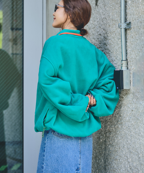 OUTDOOR PRODUCTS(アウトドアプロダクツ)の「フリーススナップブルゾン ユニセックス着用可(その他アウター・レディース・ブラック/ネイビー/ブラウン/グリーン/グリーン系その他・40/38)」の22枚目の写真