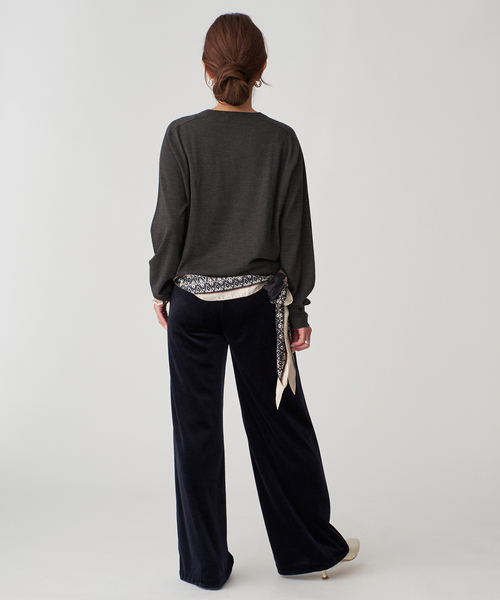 VERMEIL par iena(ヴェルメイユパーイエナ)の「GLOW wool crew knit(ニット/セーター・レディース・ボルドー/チャコールグレー/キャメル・FREE)」の6枚目の写真