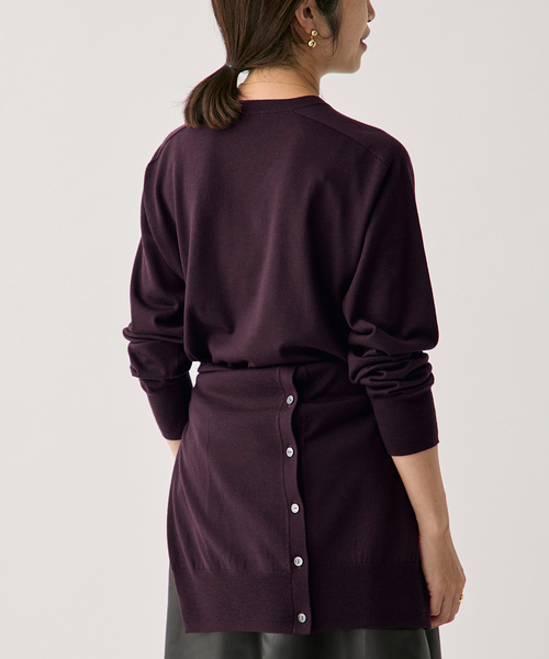 VERMEIL par iena(ヴェルメイユパーイエナ)の「GLOW wool crew knit(ニット/セーター・レディース・ボルドー/チャコールグレー/キャメル・FREE)」の20枚目の写真