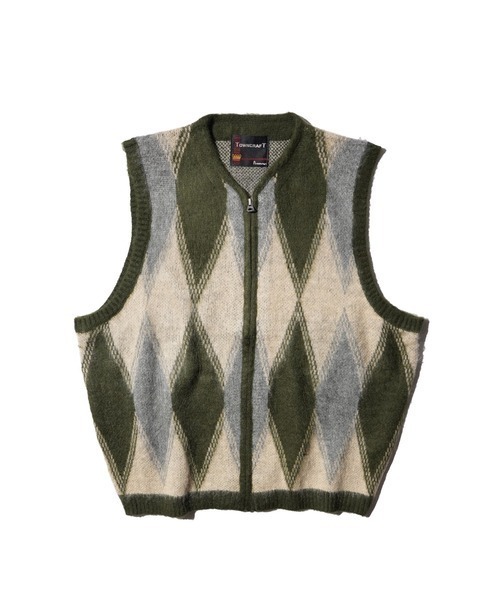 TOWNCRAFT(タウンクラフト)の「TOWNCRAFT タウンクラフト / VINTAGE PATTERN SHAGGY ZIP VEST(ベスト・メンズ・オリーブ/カーキ/グレー系1/グレー/その他1/その他2・SMALL/MEDIUM/LARGE)」の3枚目の写真