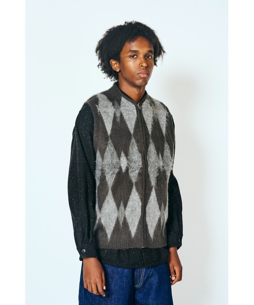 TOWNCRAFT(タウンクラフト)の「TOWNCRAFT タウンクラフト / VINTAGE PATTERN SHAGGY ZIP VEST(ベスト・メンズ・オリーブ/カーキ/グレー系1/グレー/その他1/その他2・SMALL/MEDIUM/LARGE)」の18枚目の写真