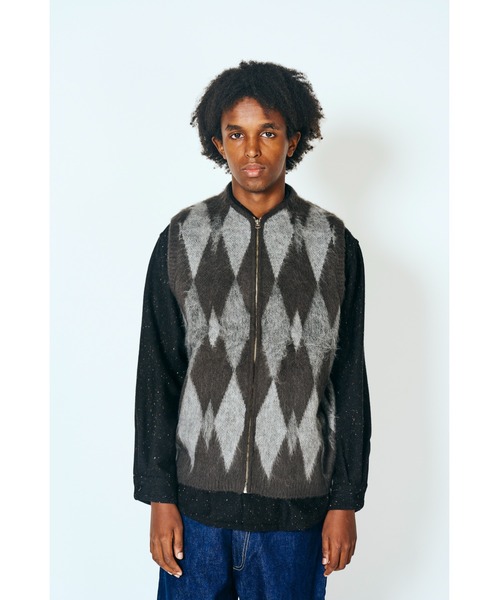 TOWNCRAFT(タウンクラフト)の「TOWNCRAFT タウンクラフト / VINTAGE PATTERN SHAGGY ZIP VEST(ベスト・メンズ・オリーブ/カーキ/グレー系1/グレー/その他1/その他2・SMALL/MEDIUM/LARGE)」の13枚目の写真