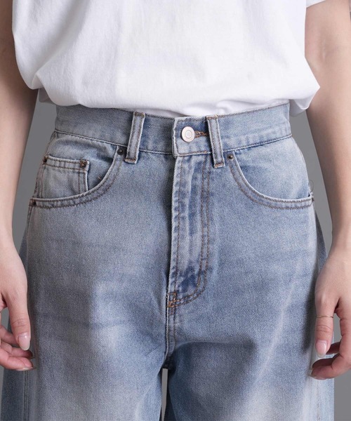 .WORKS(ドットワークス)の「デニムバレルレッグパンツ(デニムパンツ・レディース・ライトブルー/サックスブルー/ブルー/ダークグレー・61/64/67)」の19枚目の写真