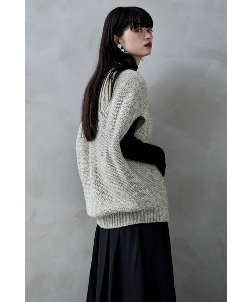 etoll.（エトル）の「ダブルジップコクーンニットベスト（ベスト・レディース・ブラウン/グレー/アイボリー/ブラック・M）」の16枚目の写真