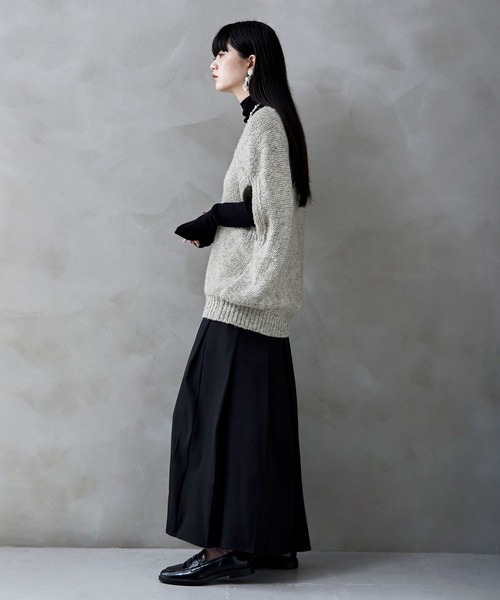 etoll.（エトル）の「ダブルジップコクーンニットベスト（ベスト・レディース・ブラウン/グレー/アイボリー/ブラック・M）」の14枚目の写真