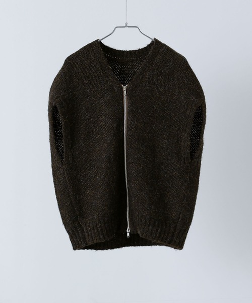 etoll.（エトル）の「ダブルジップコクーンニットベスト（ベスト・レディース・ブラウン/グレー/アイボリー/ブラック・M）」の11枚目の写真