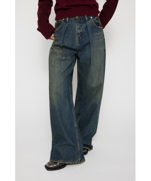 LAGUA GEM（ラグアジェム）の「CLASSIC WASH TUCK デニム（デニムパンツ・レディース・ライトブルー/ブルー・26inch/25inch/24inch/23inch/22inch）」の4枚目の写真