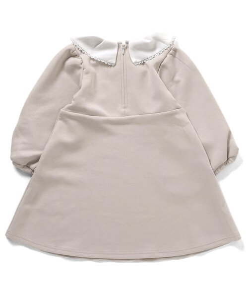 apres les cours(アプレレクール)の「【WEB限定/ジュニア対応】リボン襟フレアワンピース_アプレレクールマシェリ(ワンピース・キッズ・ブラック/ベージュ・120/110/100/90/140/130/80)」の9枚目の写真