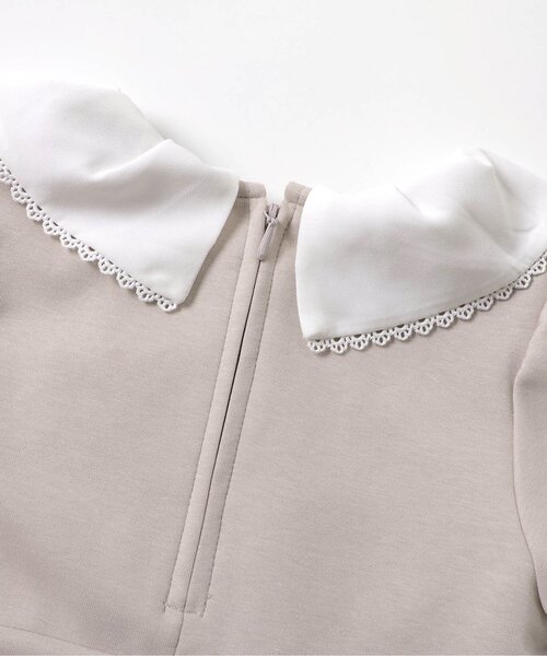 apres les cours(アプレレクール)の「【WEB限定/ジュニア対応】リボン襟フレアワンピース_アプレレクールマシェリ(ワンピース・キッズ・ブラック/ベージュ・120/110/100/90/140/130/80)」の6枚目の写真