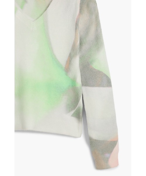 Desigual（デシグアル）の「水彩グラデーションVネックセーター（ニット/セーター・レディース・グリーン・S/M/L/XL/XS）」の2枚目の写真