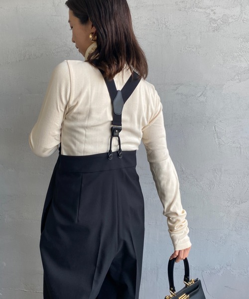 JEANS FACTORY Clothes（ジーンズファクトリークローズ）の「[Jeans Factory Clothes/ジーンズファクトリークローズ] ハイウエストサスペンダーパンツ（サロペット/オーバーオール・レディース・グレー/ブラウン/ブラック・F）」の19枚目の写真