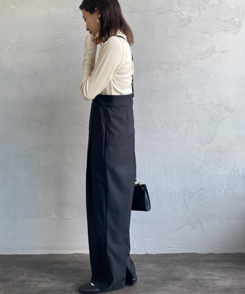 JEANS FACTORY Clothes（ジーンズファクトリークローズ）の「[Jeans Factory Clothes/ジーンズファクトリークローズ] ハイウエストサスペンダーパンツ（サロペット/オーバーオール・レディース・グレー/ブラウン/ブラック・F）」の21枚目の写真
