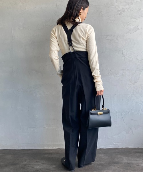JEANS FACTORY Clothes（ジーンズファクトリークローズ）の「[Jeans Factory Clothes/ジーンズファクトリークローズ] ハイウエストサスペンダーパンツ（サロペット/オーバーオール・レディース・グレー/ブラウン/ブラック・F）」の22枚目の写真