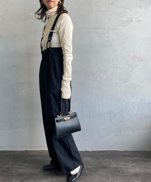 JEANS FACTORY Clothes（ジーンズファクトリークローズ）の「[Jeans Factory Clothes/ジーンズファクトリークローズ] ハイウエストサスペンダーパンツ（サロペット/オーバーオール・レディース・グレー/ブラウン/ブラック・F）」の20枚目の写真