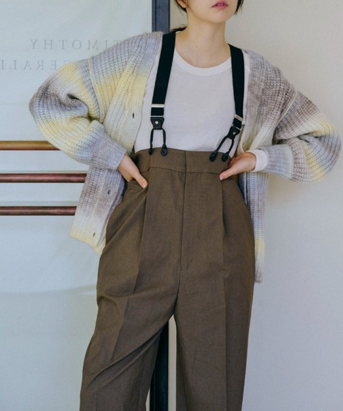 JEANS FACTORY Clothes（ジーンズファクトリークローズ）の「[Jeans Factory Clothes/ジーンズファクトリークローズ] ハイウエストサスペンダーパンツ（サロペット/オーバーオール・レディース・グレー/ブラウン/ブラック・F）」の6枚目の写真