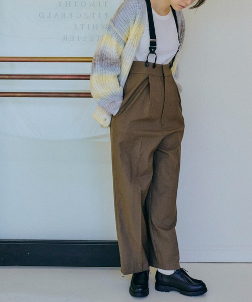 JEANS FACTORY Clothes（ジーンズファクトリークローズ）の「[Jeans Factory Clothes/ジーンズファクトリークローズ] ハイウエストサスペンダーパンツ（サロペット/オーバーオール・レディース・グレー/ブラウン/ブラック・F）」の5枚目の写真