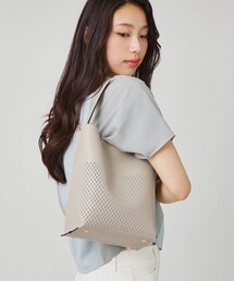 COUP DE CHANCE | 2WAYパンチングトート/バケツ型/ミニポーチ付き/軽量(トートバッグ)