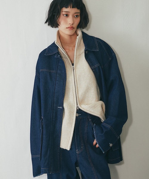 セットアップ可オーバーサイズデニムジャケット（デニムジャケット