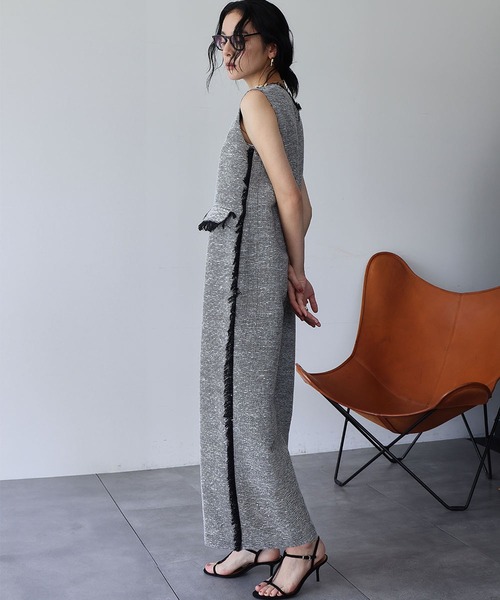 セール】【2025AW】ツイード フリンジ オールインワン（サロペット