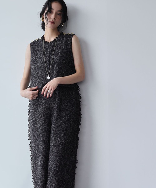 セール】【2025AW】ツイード フリンジ オールインワン（サロペット