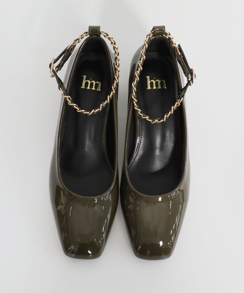 hiamu（ヒアム）の「チェーンストラップメリージェーンパンプス/2025 AW NEW COLLECTION（パンプス・レディース・ベージュ/ワインレッド/ブラック/オリーブ・22.5cm/23.0cm/23.5㎝/24.0cm/24.5cm/25.0cm）」の16枚目の写真