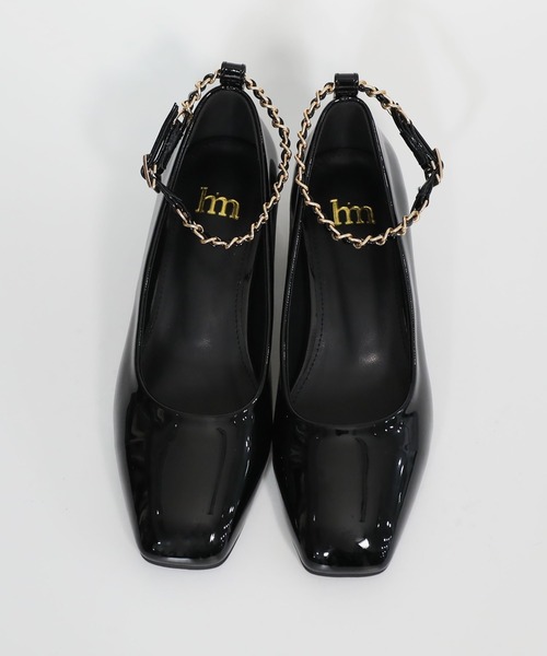 hiamu（ヒアム）の「チェーンストラップメリージェーンパンプス/2025 AW NEW COLLECTION（パンプス・レディース・ベージュ/ワインレッド/ブラック/オリーブ・22.5cm/23.0cm/23.5㎝/24.0cm/24.5cm/25.0cm）」の5枚目の写真