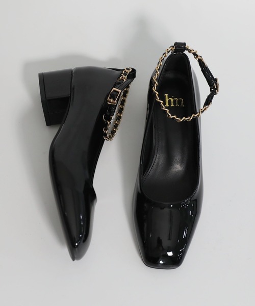 hiamu（ヒアム）の「チェーンストラップメリージェーンパンプス/2025 AW NEW COLLECTION（パンプス・レディース・ベージュ/ワインレッド/ブラック/オリーブ・22.5cm/23.0cm/23.5㎝/24.0cm/24.5cm/25.0cm）」の7枚目の写真