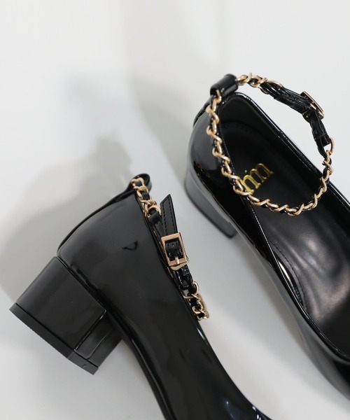 hiamu（ヒアム）の「チェーンストラップメリージェーンパンプス/2025 AW NEW COLLECTION（パンプス・レディース・ベージュ/ワインレッド/ブラック/オリーブ・22.5cm/23.0cm/23.5㎝/24.0cm/24.5cm/25.0cm）」の8枚目の写真