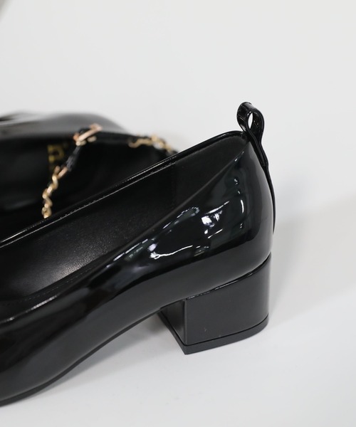 hiamu（ヒアム）の「チェーンストラップメリージェーンパンプス/2025 AW NEW COLLECTION（パンプス・レディース・ベージュ/ワインレッド/ブラック/オリーブ・22.5cm/23.0cm/23.5㎝/24.0cm/24.5cm/25.0cm）」の9枚目の写真