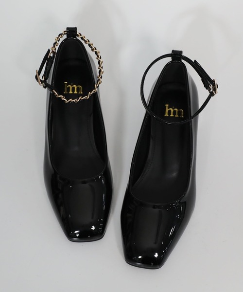 hiamu（ヒアム）の「チェーンストラップメリージェーンパンプス/2025 AW NEW COLLECTION（パンプス・レディース・ベージュ/ワインレッド/ブラック/オリーブ・22.5cm/23.0cm/23.5㎝/24.0cm/24.5cm/25.0cm）」の6枚目の写真