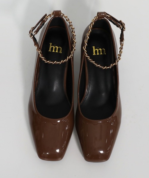 hiamu（ヒアム）の「チェーンストラップメリージェーンパンプス/2025 AW NEW COLLECTION（パンプス・レディース・ベージュ/ワインレッド/ブラック/オリーブ・22.5cm/23.0cm/23.5㎝/24.0cm/24.5cm/25.0cm）」の11枚目の写真