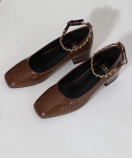 hiamu（ヒアム）の「チェーンストラップメリージェーンパンプス/2025 AW NEW COLLECTION（パンプス・レディース・ベージュ/ワインレッド/ブラック/オリーブ・22.5cm/23.0cm/23.5㎝/24.0cm/24.5cm/25.0cm）」の13枚目の写真