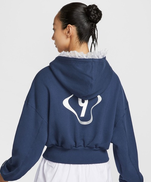 atmos pink（アトモスピンク）の「NIKE AS W NSW OS FLC CROP PO HDY GC / ナイキ ウィメンズ NSW OS クロップ フリース プルオーバー L/S フーディ 【SP】（パーカー・レディース・ホワイト/ネイビー・S/M/L）」の18枚目の写真