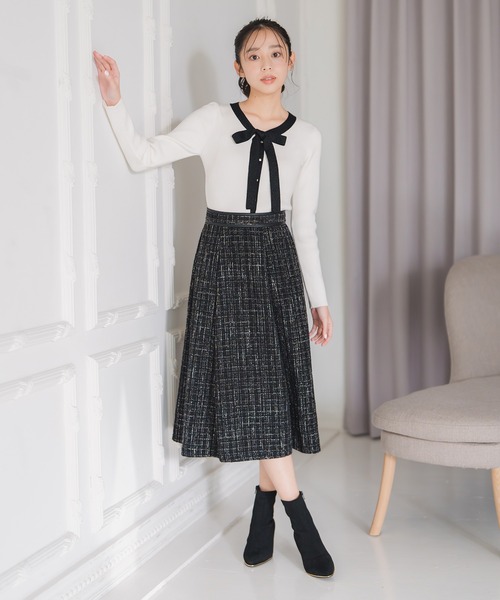セール】2025秋冬新作 ツイードAラインスカート（スカート）｜MISCH
