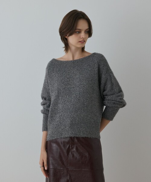 Diagram（ダイアグラム）の「グリッターニットトップ（ニット/セーター・レディース・グレー/キナリ/ブルー・36）」の2枚目の写真