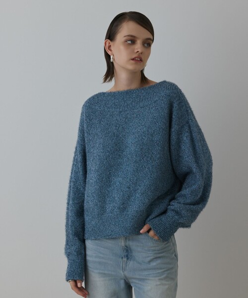 Diagram（ダイアグラム）の「グリッターニットトップ（ニット/セーター・レディース・グレー/キナリ/ブルー・36）」の4枚目の写真