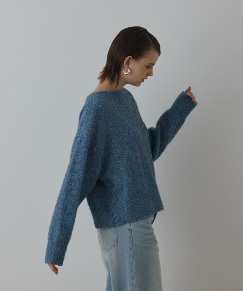Diagram（ダイアグラム）の「グリッターニットトップ（ニット/セーター・レディース・グレー/キナリ/ブルー・36）」の7枚目の写真