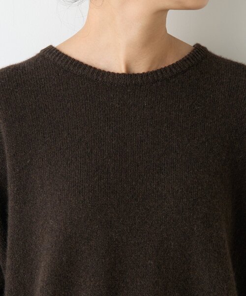 BEARDSLEY(ビアズリー)の「ヤク混ワイドニットプルオーバー(ニット/セーター・レディース・ダークブラウン/カーキ・FREE)」の17枚目の写真
