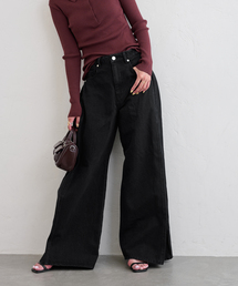 U by SPICK&SPAN | 《追加》サイドタックワイドデニム(デニムパンツ)