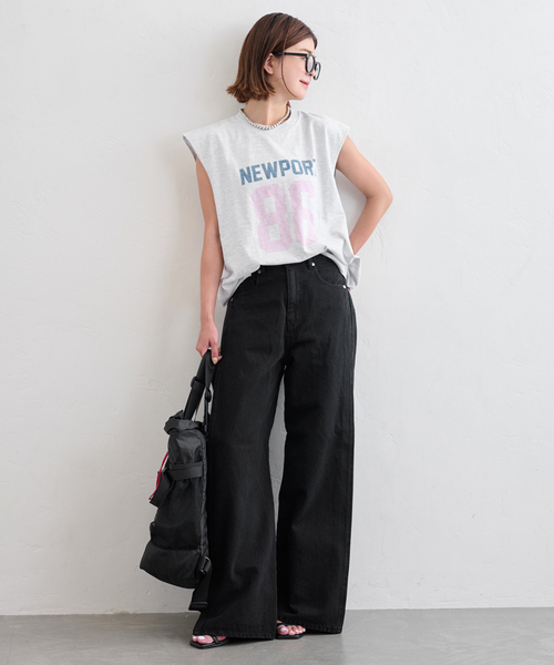 U by SPICK&SPAN（ユーバイスピックアンドスパン）の「《追加》サイドタックワイドデニム（デニムパンツ・レディース・ブルー/ブラック・34/36/38）」の18枚目の写真