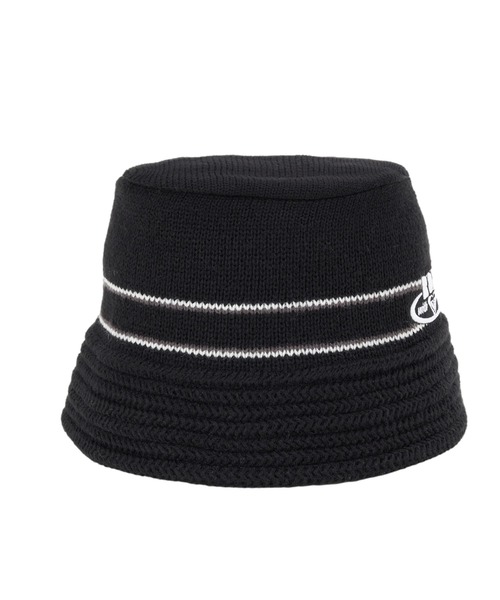 ROXY(ロキシー)の「HORIZON KNIT HAT/ロキシーラインデザインロゴワンポイントニットハット(ハット・レディース・ピンク/ブラック/ブルー・FREE)」の6枚目の写真