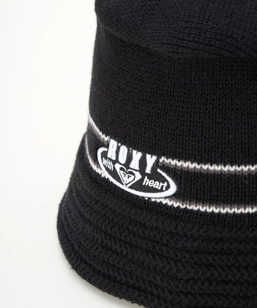 ROXY(ロキシー)の「HORIZON KNIT HAT/ロキシーラインデザインロゴワンポイントニットハット(ハット・レディース・ピンク/ブラック/ブルー・FREE)」の8枚目の写真